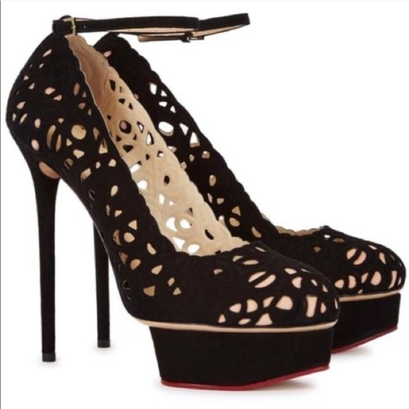 Charlotte Olympia Scribble Dolores Pump - Suede - Picture 1 of 5